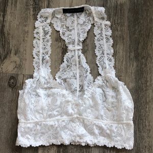 White lace bralette